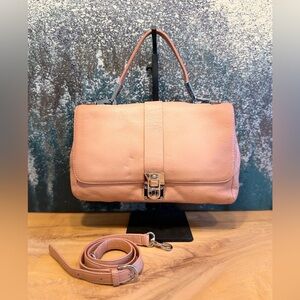 Barr+Barr NY Y2K Pinkish Tan Leather Satchel